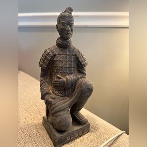 🔥🔥sold🔥🔥VTG—Terracotta Warrior Statue - Black